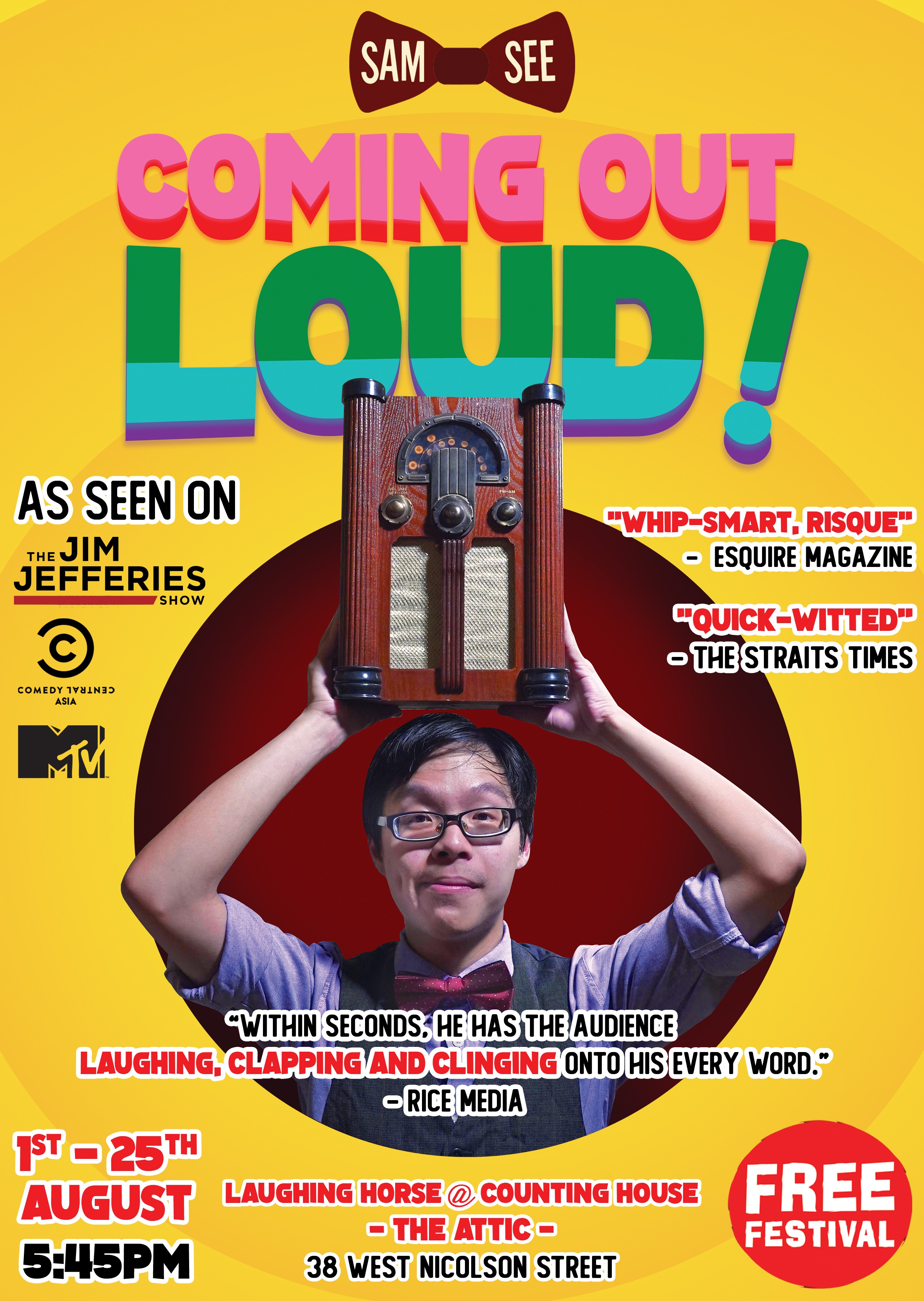 The poster for Sam See: Coming Out Loud