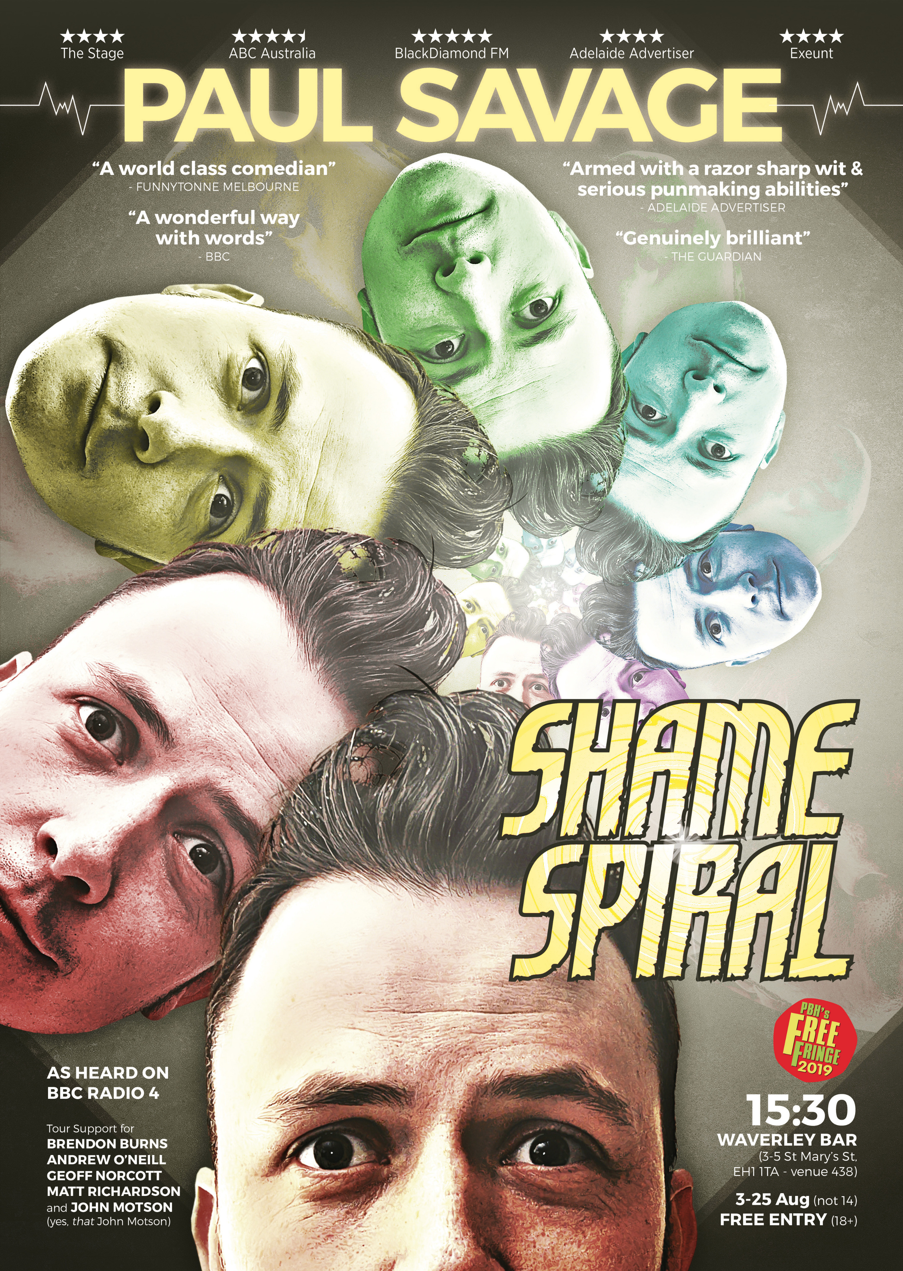 The poster for Paul Savage: Shame Spiral
