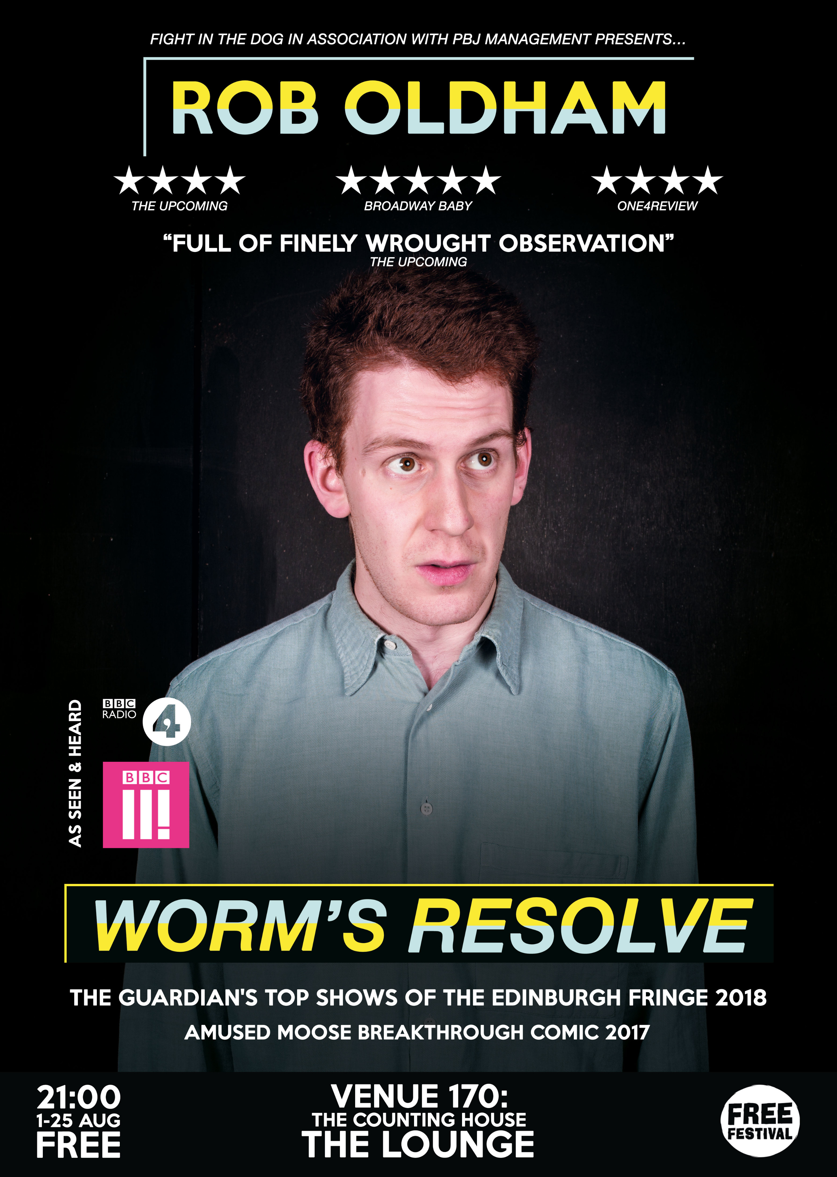 The poster for Rob Oldham: Worm's Resolve