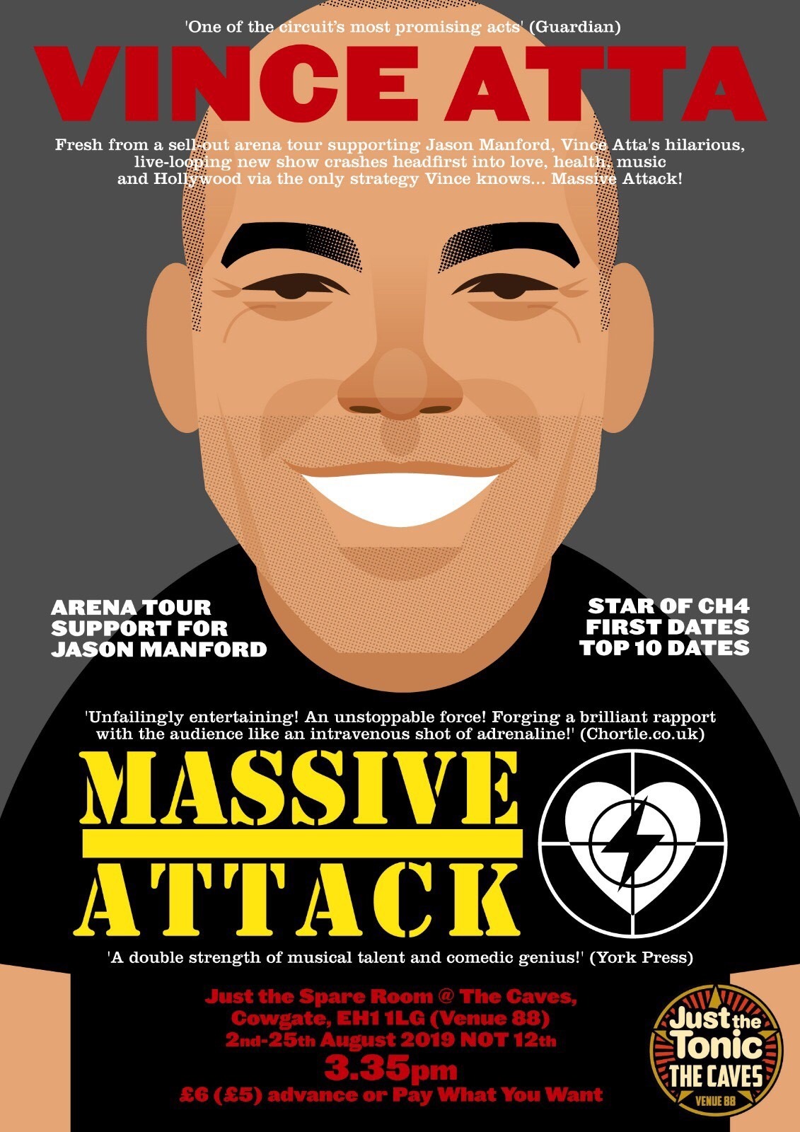 The poster for Vince Atta: Massive Attack