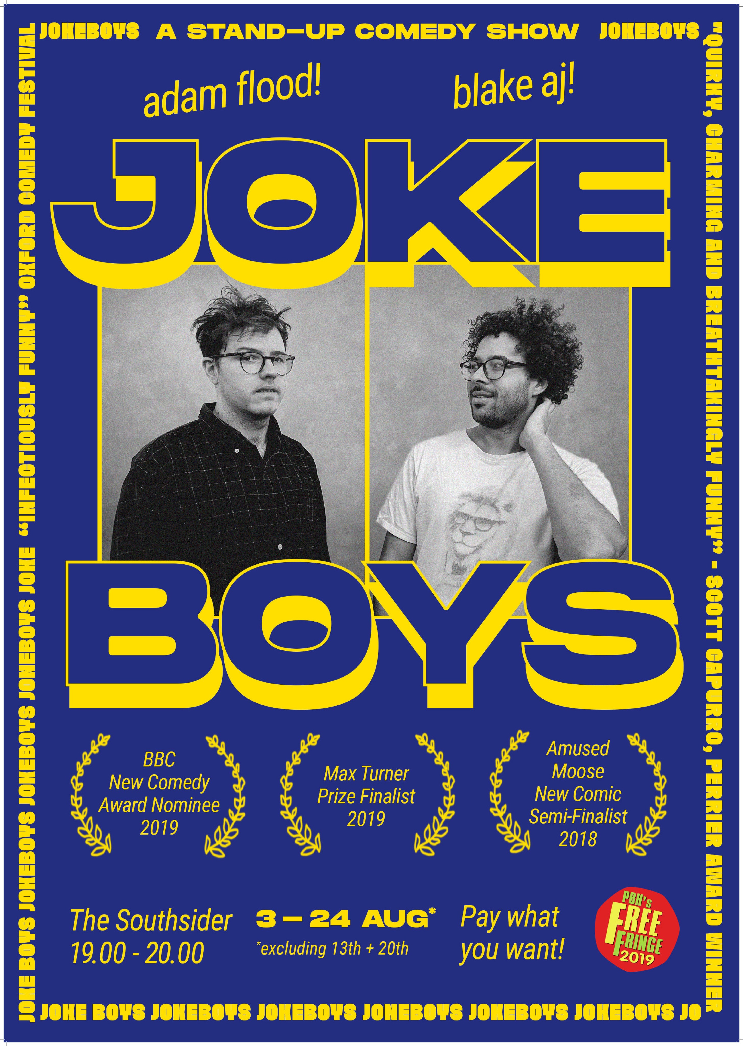 The poster for Adam Flood And Blake AJ: Joke Boys