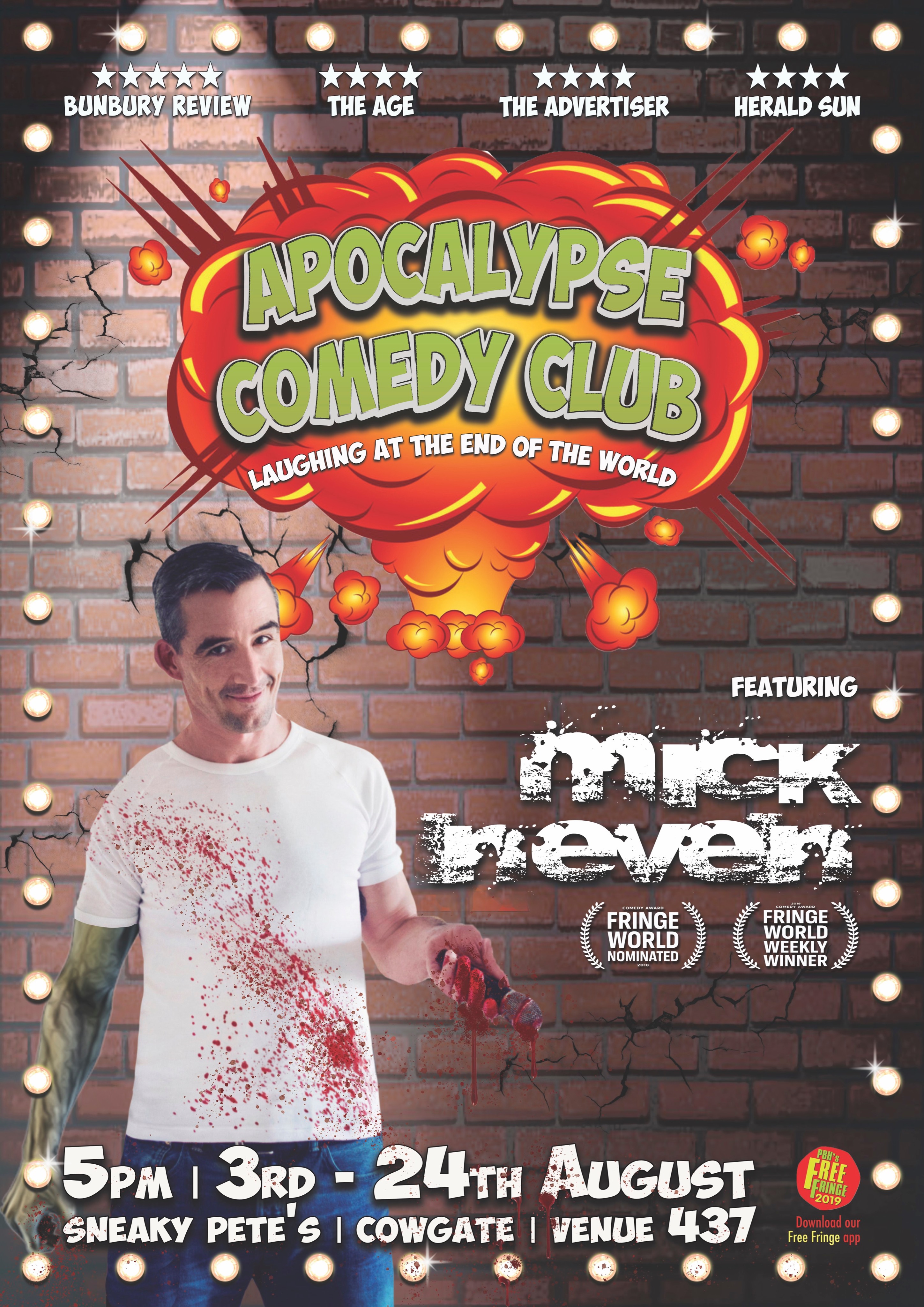 The poster for Apocalypse Comedy Club Featuring Mick Neven