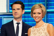 8 Out Of 10 Cats Does Countdown. Image shows from L to R: Jimmy Carr, Rachel Riley. Copyright: ITV Studios / Zeppotron