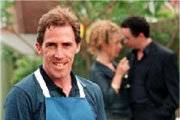 A Small Summer Party. Image shows from L to R: Keith Barret (Rob Brydon), Marion Barret (Tracy-Ann Oberman), Geoffrey Pike (Steve Coogan). Copyright: Baby Cow Productions