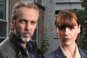 A Touch Of Cloth. Image shows from L to R: Jack Cloth (John Hannah), Anne Oldman (Suranne Jones). Copyright: Zeppotron