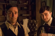 A Young Doctor's Notebook. Image shows from L to R: Older Doctor (Jon Hamm), Young Doctor (Daniel Radcliffe). Copyright: Big Talk Productions