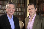 Alexander Armstrong's Real Ripping Yarns. Image shows from L to R: Michael Palin, Alexander Armstrong. Copyright: BBC