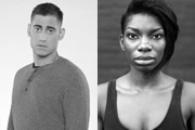 Image shows from L to R: Michael Socha, Michaela Coel