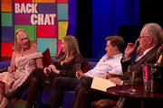 Backchat. Image shows from L to R: Georgia Campbell, Victoria Coren Mitchell, Rob Brydon, Michael Whitehall. Copyright: Tiger Aspect Productions