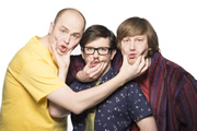 Badults. Image shows from L to R: Tom (Tom Parry), Matthew (Matthew Crosby), Ben (Ben Clark). Copyright: The Comedy Unit