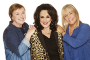 Birds Of A Feather. Image shows from L to R: Sharon Theodopolopodous (Pauline Quirke), Dorien Green (Lesley Joseph), Tracey Stubbs (Linda Robson). Copyright: Alomo Productions / Retort