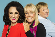 Birds Of A Feather. Image shows from L to R: Dorien Green (Lesley Joseph), Tracey Stubbs (Linda Robson), Sharon Theodopolopodous (Pauline Quirke). Copyright: Alomo Productions / Retort