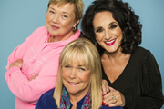 Birds Of A Feather. Image shows from L to R: Sharon Theodopolopodous (Pauline Quirke), Tracey Stubbs (Linda Robson), Dorien Green (Lesley Joseph). Copyright: Alomo Productions / Retort