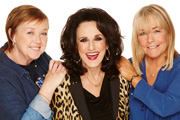 Birds Of A Feather. Image shows from L to R: Sharon Theodopolopodous (Pauline Quirke), Dorien Green (Lesley Joseph), Tracey Stubbs (Linda Robson). Copyright: Alomo Productions / Retort