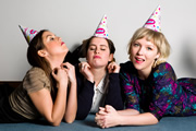 Birthday Girls. Image shows from L to R: Camille Ucan, Rose Johnson, Beattie Edmondson