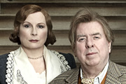 Blandings. Image shows from L to R: Connie (Jennifer Saunders), Clarence (Timothy Spall). Copyright: Mammoth Screen