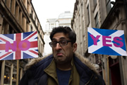 Blethering Referendum. Sanjeev Kohli. Copyright: Finestripe Productions / BBC