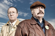 Bob Servant. Image shows from L to R: Frank (Jonathan Watson), Bob Servant (Brian Cox). Copyright: BBC