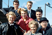 Bread. Image shows from L to R: Joey Boswell (Peter Howitt), Billy Boswell (Nick Conway), Aveline Boswell (Gilly Coman), Adrian Boswell (Jonathon Morris), Nellie Boswell (Jean Boht), Jack Boswell (Victor McGuire), Grandad (Kenneth Waller). Copyright: BBC