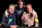 Britain Versus The World. Image shows from L to R: Hal Cruttenden, Ed Byrne, Henning Wehn. Copyright: John Stanley Productions