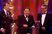 The British Comedy Awards. Image shows from L to R: Jonathan Ross, Johnny Vegas, Charlie Higson. Copyright: Unique Productions / CPL Productions