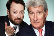 Channel 4's Alternative Election Night. Image shows from L to R: David Mitchell, Jeremy Paxman. Copyright: Zeppotron