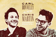 Image shows from L to R: Chris Martin, Carl Donnelly