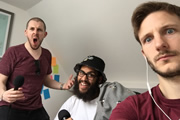 Image shows from L to R: Carl Donnelly, Jamali Maddix, Chris Martin