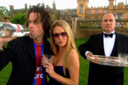 Celeb. Image shows from L to R: Gary Bloke (Harry Enfield), Debs (Amanda Holden), Johnson (Rupert Vansittart). Copyright: Tiger Aspect Productions