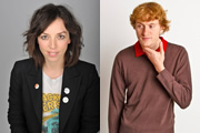 Image shows from L to R: Bridget Christie, James Acaster