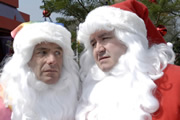 Clash Of The Santas. Image shows from L to R: Colin (Robson Green), Howie (Mark Benton). Copyright: Granada Productions