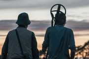 Detectorists. Image shows from L to R: Lance Stater (Toby Jones), Andy Stone (Mackenzie Crook). Copyright: Channel X / Lola Entertainment