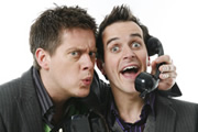 Dick And Dom's Funny Business. Image shows from L to R: Richard McCourt, Dominic Wood. Copyright: BBC