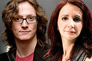 Image shows from L to R: Ed Byrne, Lucy Porter