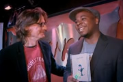 FHM's Stand-Up Hero. Image shows from L to R: Ed Byrne, London Finalist (Marlon Davis). Copyright: Baby Cow Productions / Signal TV