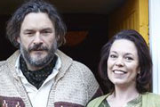 Flowers. Image shows from L to R: Maurice (Julian Barratt), Deborah (Olivia Colman). Copyright: Kudos Productions