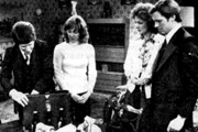 For Richer For Poorer. Image shows from L to R: Richard Bunting (George Layton), Fiona Bunting (Susan Dury), Penelope Benson (Jane How), Nigel Benson (Ian Ogilvy). Copyright: Associated Television