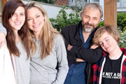 The Gobetweenies. Image shows from L to R: Lucy (Phoebe Abbott), Mimi (Sarah Alexander), Joe (Mark Bonnar), Tom (Finlay Christie). Copyright: ABsoLuTeLy Productions