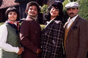 Goodness Gracious Me. Image shows from L to R: Nina Wadia, Kulvinder Ghir, Meera Syal, Sanjeev Bhaskar. Copyright: BBC