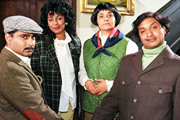 Goodness Gracious Me. Image shows from L to R: Sanjeev Bhaskar, Meera Syal, Nina Wadia, Kulvinder Ghir. Copyright: BBC