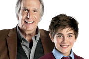 Hank Zipzer. Image shows from L to R: Mr Rock (Henry Winkler), Hank Zipzer (Nick James). Copyright: Kindle Entertainment