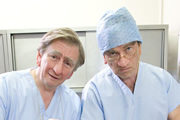 Harry & Paul. Image shows from L to R: Paul Whitehouse, Harry Enfield. Copyright: Tiger Aspect Productions