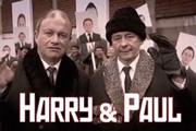 Harry and Paul title sequence. Image shows from L to R: Harry Enfield, Paul Whitehouse. Copyright: Tiger Aspect Productions