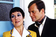 Hi-De-Hi!. Image shows from L to R: Gladys Pugh (Ruth Madoc), Sqdn-Ldr Clive Dempster DFC (David Griffin). Copyright: BBC