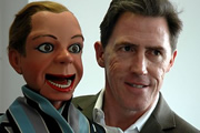 His Master's Voice. Image shows from L to R: Archie Andrews (Rob Brydon), Peter Brough (Rob Brydon)