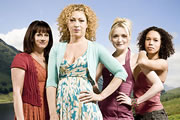 Hope Springs. Image shows from L to R: Hannah Temple (Sian Reeves), Ellie Lagden (Alex Kingston), Shoo Coggan (Christine Bottomley), Josie Porritt (Vinette Robinson). Copyright: Shed Productions