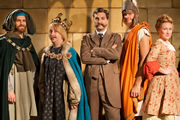 Horrible Histories. Image shows from L to R: Mathew Baynton, Jim Howick, Ben Willbond, Simon Farnaby, Martha Howe-Douglas. Copyright: Lion Television / Citrus Television