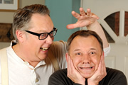 House Of Fools. Image shows from L to R: Vic (Vic Reeves), Bob (Bob Mortimer). Copyright: BBC / Pett Productions