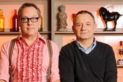 House Of Fools. Image shows from L to R: Vic (Vic Reeves), Bob (Bob Mortimer). Copyright: BBC / Pett Productions