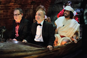 House Of Fools. Image shows from L to R: Vic (Vic Reeves), Bob (Bob Mortimer), Beef (Matt Berry). Copyright: BBC / Pett Productions